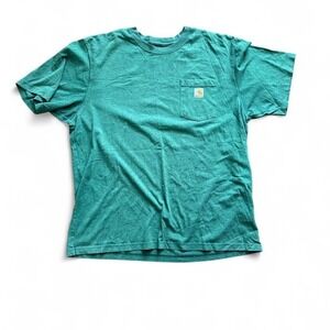 Carhartt Pocket T Shirt Men's X- Large Green Short Sleeve Workwear Tee